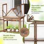 Giantex Garden Cold Frame, Mini Greenhouse Storage Shelves w/ Transparent Flip-Top Roof & 3 Adjustable Shelves, Indoor & Outdoor Use for Garden, Patio, Balcony - Image 4