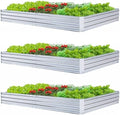 Galvanized Raised Garden Bed 8x4x1ft 3-Pack by FOYUEE