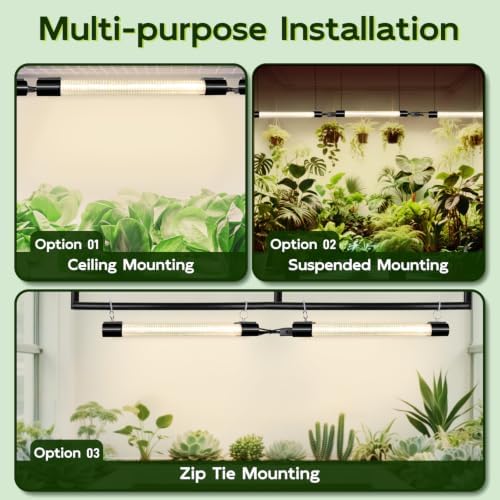 Hlite LED Grow Light 16 inch, Hanging Full Spectrum Linkable 4 Pack - Image 7
