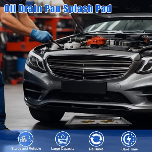 6 Pack Extra Large Oil Drip Pan, 35.4 x 24 x 1.6 in Oil Change Drain Pan, Plastic Oil Drip Tray for Under Car, Oil Catch Pan Tray for Garage, Fridges, Washing Machines, Cat Litter Box Bottom - Image 4