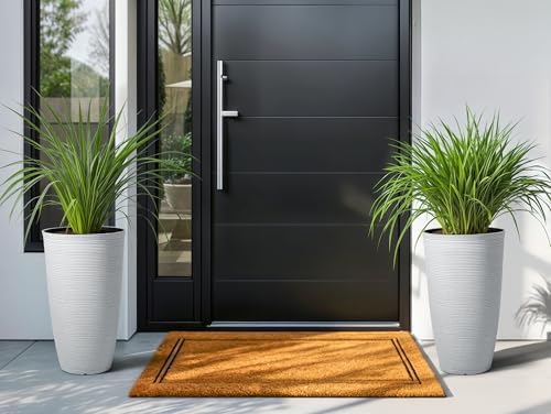 2-Pack 23.5" White Plastic Tall Tapered Planters with Ribbed Texture - Image 2