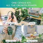 Seed Starter Kit with Grow Lights & Heat Mat – 40-Cell Seed Starter Tray, Humidity Dome, Soil Moisture Meter & Sticky Gnat Traps – Indoor Greenhouse & Plant Propagation Station - Image 4