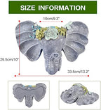 Sungmor Resin Elephant Head Wall Pot, Unique Bohemian Style Animal Face Planter, Vertical Hanging Plant Pot, Pretty Decorative Flower Pot for Indoor Outdoor Plants, for Gardening Lovers - Image 4