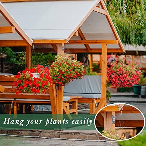 10 Pack 24 Inches Strong Wire Plant Hangers for Hanging Baskets 4 Orchid Hanging Basket Wire Metal Hook Hanger for Greenhouse Supplies Gardening Indoor Outdoor Patio Hook Flower Pot Basket - Image 7