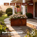 Corten Steel Planter Box 24" L x 12" W x 12" H, Rectangle Planters - Image 5