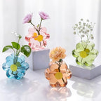 Hewory Small Colorful Vase for Flower: 4PCS Pastel Bud Vase for Centerpiece by Hewory