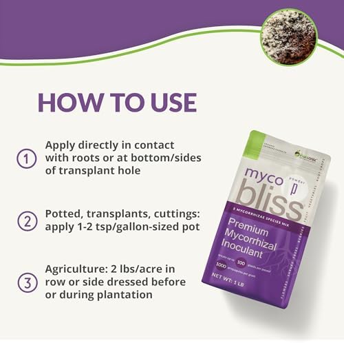 Myco Bliss Powder (2lbs) - Mycorrhizal Fungi for Soil - 5 Strain Mycorrhizal Inoculant with 1000 Propagules Per Gram - Highly Concentrated Mycorrhizae for Plants, Potting Soil, & Garden Soil - Image 3