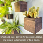 LaLaGreen Wood Planter Boxes for Plants (4x4, 8 Pack) Wooden Wall Planters - Image 5