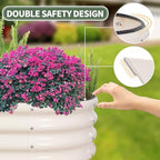 1MORE Galvanized Raised Garden Bed Outdoor,Planter Bed 8x2x1ft,White,2-Pk - Image 7