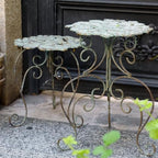 Outdoor Cast Iron Flower Stand, Heavy Duty Cast Iron Potted Plant Stand,Garden Potting Bench Table,Round Potted Plant Stand Rack,Decorative Flower Pot Holder,for Home Garden,Green,Large - Image 6