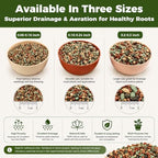 18 Pounds Mix Horticultural Lava Rocks, 5-8 mm Lava Rocks for Plants, Bonsai Rocks Horticultural Grit Soil Cover Gravel for Succulents and Hydroponics, Fairy Gardening, Top Dressing, Plant Drainage - Image 2