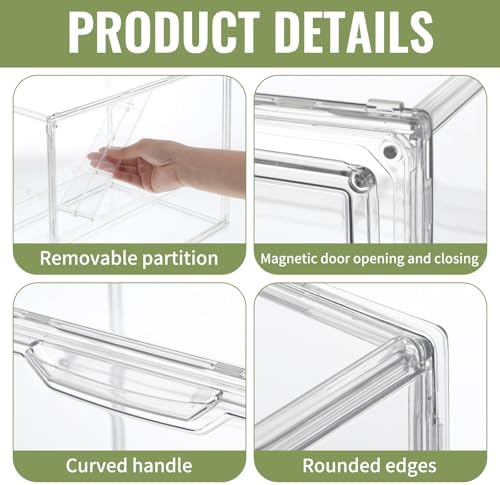 2 Pack Clear Mini Greenhouse Indoor – 14.1 x 10.6 x 8.6 Inch Tabletop Portable Greenhouse with Magnetic Door, Portable Indoor Plant Grow House for Seed Starting, Home Gardening & Plant Nursery - Image 3