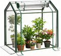 Mini Greenhouse with Zippered Doors & Roll-up Windows, Elevated Bottom Portable Plant Hot House with Durable PVC Cover, Water Resistant, UV Protected for Outdoor Flowers, Vegetables by GrowYourGreenParadise