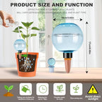 6 Pack Self Watering Globes 17oz Large Plant Watering Globes Top Fill, Self Water Planter Insert Indoor/Outdoor Plastic Water Bulbs Slow Release Terracotta for Plants, Blue - Image 2