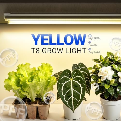 Barrina 3FT T8 Grow Light, 30W Full Spectrum Plant Light, Yellow, 6 Packs - Image 2