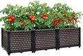 Large Planters for Outdoor Plants 14" Tall Planter Box, 47.2"L x 15.7"W by TooCust