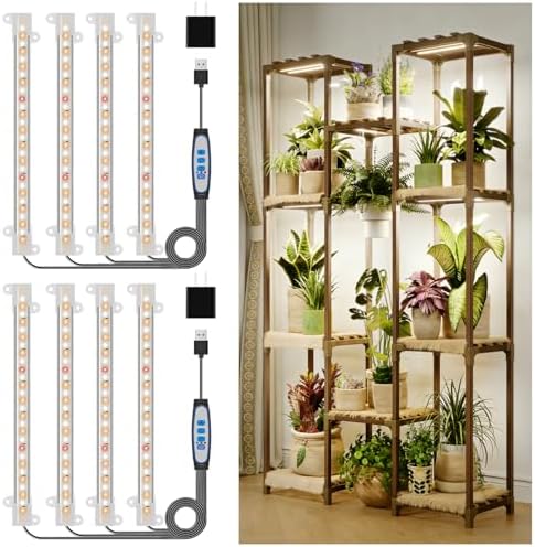 Kullsinss 8in Grow Lights Strips for Indoor Plants, 112 LEDs Plant Light by HOME