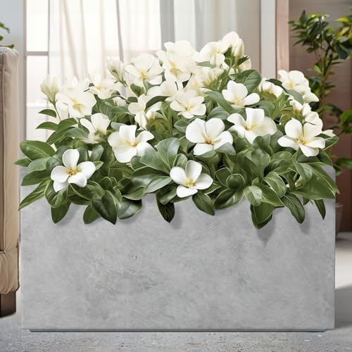 Kante Modern Rectangular Pale Gray Concrete Planter 23" L 12" H 12" W - Image 6