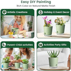 Meowell Self Watering Pots Set of 7 – Assorted Size 4" to 8" Indoor Plant Pots with Drainage Holes and Clear Reservoir for Visible Water Level, Plastic Wicking Planter for House Plants & Flower, Green - Image 6