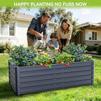 Ohuhu 6x3x1.9 FT Metal Raised Garden Bed Outdoor, Heavy Duty Planter Box - Image 2