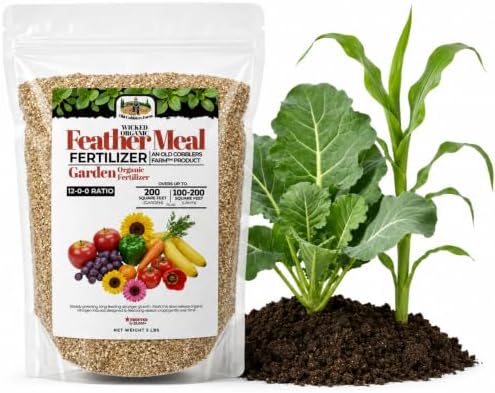 Old Cobblers Farm™ Wicked Organics Feather Meal Fertilizer - Slow Release Organic Nitrogen Plant Food for Corn, Brassicas, Garlic and Long Season Crops (5 lbs | 10 lbs | 15 lbs | 20 lbs) (5lbs) - Image 3