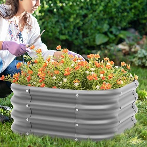 Besebay 2-Pack 2x1ft Galvanized Raised Garden Bed, Outdoor Planter Bed, - Image 6