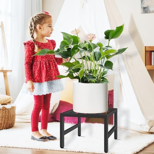 Plant Stand Indoor Outdoor, Heavy Duty Wrought Iron Pedestal Stands 3 Pack - Image 6