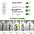 LBW Grow Lights for Indoor Plants, 75" Tall Full Spectrum Plant Grow Light - Image 4