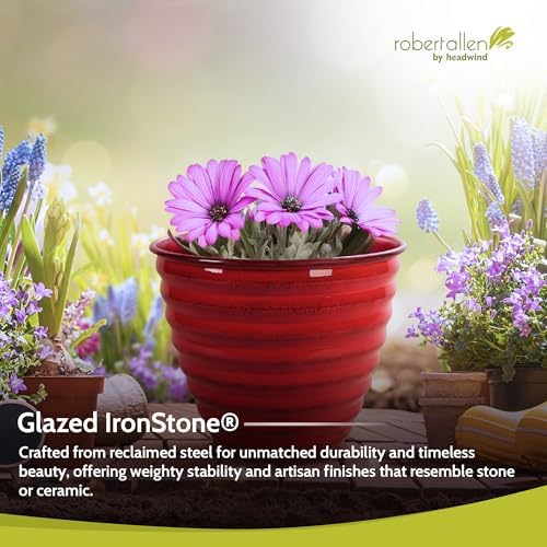 Headwind Robert Allen Ironstone Decorative Planter Avondale Classic Collection, Autumn Blaze, 10-Inch - Image 4