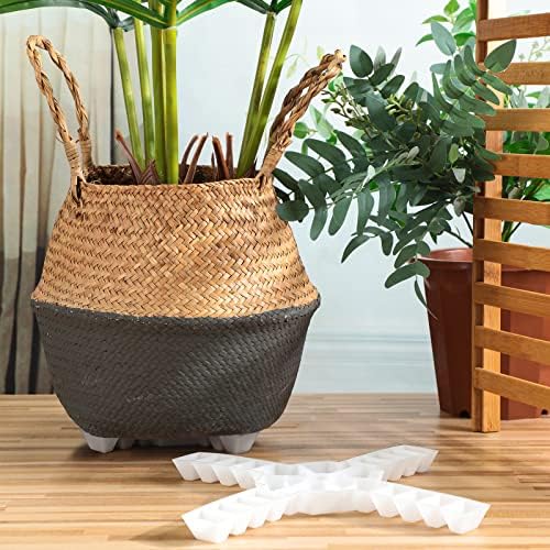 Panelee 6 Pcs Plant Pot Stand Riser 12 inch Plastic Under Plant Stand Adjustable Cuttable Prevent Water Damage for Outdoor Indoor Pot Holder Garden Patio(White) - Image 3
