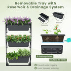 GIANTEX 3-Tier Vertical Railing Planter, Adjustable Hanging Planter Boxes - Image 6