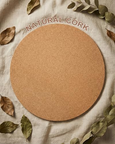 Vensovo Cork Plant Coasters & Saucers – Absorbent Round Mats for Indoor Flower Pots, Planters, Houseplants, Surface Protector for Table & Floor, 2pcs-18inch - Image 3