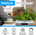 SereneLife Smart Indoor Garden - Hydroponic Herb Garden with 4000K Grow Lights Panel, Control Panel Settings, Water Stick, No Soil, Mess-Free, Height Adjustable, Grows Up to 6 Plants - Image 4