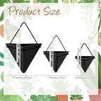 Rtteri 18 Pcs Wall Hanging Planter with Artificial Plant, Succulents, Black - Image 2