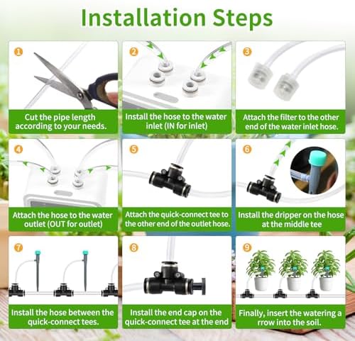 Smart Automatic Plant Watering System for 20 Pots - Dual Pump Indoor Drip Irrigation Kit with 30-Day Programmable Timer & USB-C Charging - Image 5