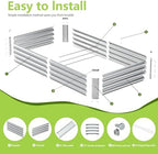 2PCS 6x3x1FT Galvanized Raised Garden Bed, Galvanized Planter Raised Garden Boxes Outdoor, Large Metal Raised Garden Beds for Vegetables-Silver - Image 4