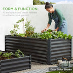 Best Choice Products 6x3x2ft Outdoor Metal Raised Garden Bed, Deep Root Box Planter for Vegetables, Flowers, Herbs, 269 Gallon Capacity, 100% Non Toxic Materials - Gun Metal - Image 6