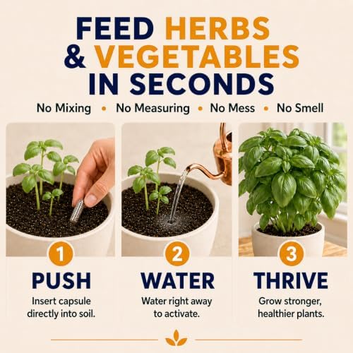 Earth Pods® Organic Herb & Vegetable Fertilizer Spikes, 100 Capsules - Image 2