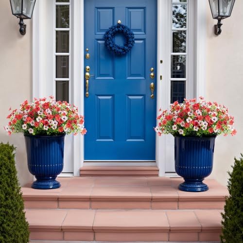 INXUGAO Artificial Fake Flowers Hanging Basket for Outdoor Decoration - Image 7