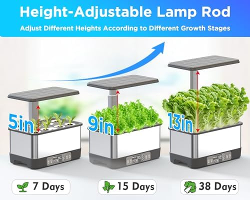 Hydroponics Growing System,Smart Indoor Herb Garden with Grow Light,8 Pods - Image 6