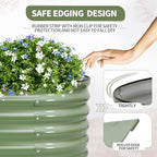 Galvanized Raised Garden Bed Outdoor- 6x2x1.4FT Planter Box, Green - Image 2