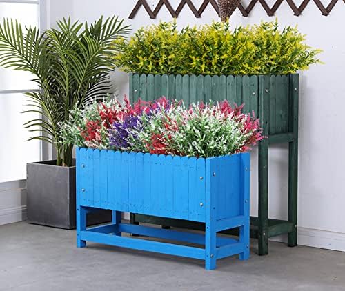 RECUTMS 20 Bundles Outdoor Artificial Flower UV Resistant Fake Stems Plants - Image 5