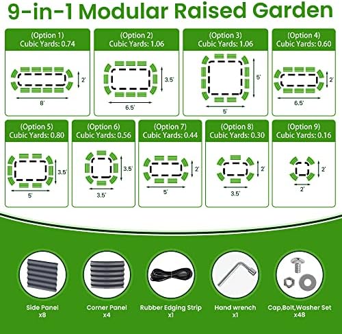 Gruper Raised Garden Bed, 8×2×1.4 ft Tall Oval Large Metal Planter - Image 6