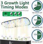 Hydroponics Growing System with LED Grow Light, 14 Pods Indoor Herb Garden Full Spectrum Rotatable Light Panel, Auto On Off Timing 12 14 16Hrs, 5L Water Tank, Harvest Fresh Basil Tomato (Black) - Image 3