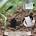 RS485 Soil Temperature and Moisture Sensor, Stainless Soil Probe for Greenhouse,Garden,Lawn,Farm,Soil Temperature Humidity Tester (USB Connector, for WS1-Pro only) - Image 4