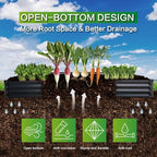 GARDMAX 8x4x1FT Galvanized Raised Garden Bed Kit, Metal Planter Boxes Outdoor with Easy Assembly, Large Garden Bed for Vegetables, Fruits, Flower, Herbs Rectangle Dark Gray - Image 3