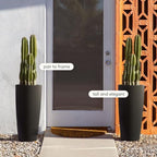 Veradek Mason Series Vega Planter - Tall Round Outdoor Planter with Shelf - Image 4
