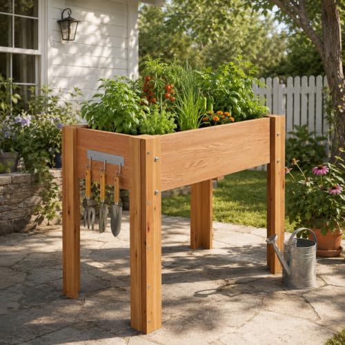 Jojoka 48"x24"x30" Raised Elevated Wooden Garden Planter Box by Jojoka
