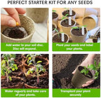 Seed Starter Kit - 10 Peat Pots, Coco Coir Discs & Markers - Image 5