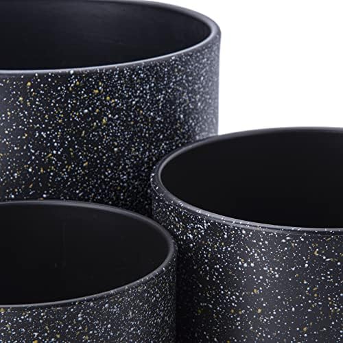 D'vine Dev 3-Pack Plastic Pots, 6.5/8/10 in, Speckled Black, 74-V-F-4 - Image 5